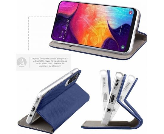 Fusion magnet case grāmatveida maks Xiaomi Redmi Note 10 / Redmi Note 10S zils