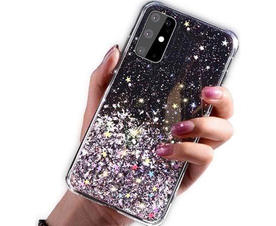 Fusion glue glitter silikona aizsargapvalks Apple iPhone 13 Pro melns