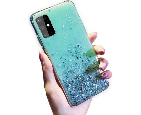 Fusion glue glitter silikona aizsargapvalks Apple iPhone 13 Pro Max zaļš