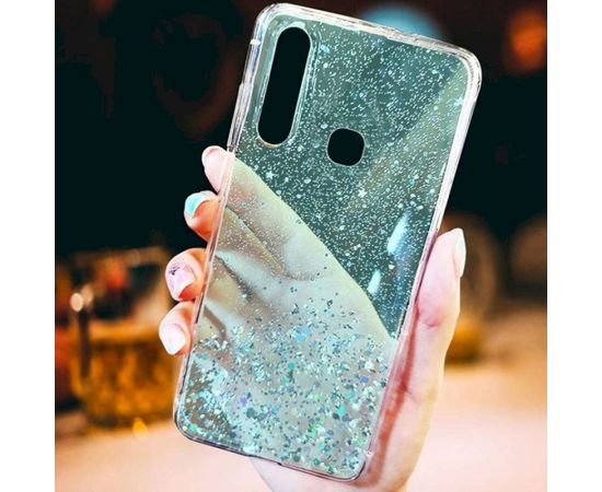 Fusion glue glitter silikona aizsargapvalks Apple iPhone 13 Pro Max zaļš