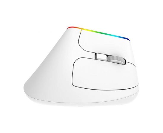 Wireless Vertical Mouse Delux M618C 2.4G 1600DPI RGB (white)