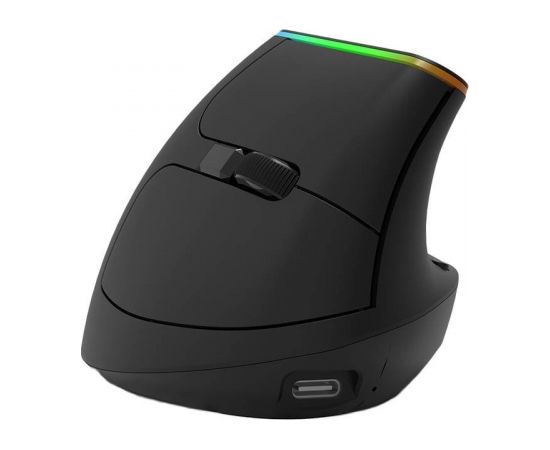 Wireless Vertical Mouse Delux M618DB BT4.0 + 2.4Ghz 4000DPI RGB