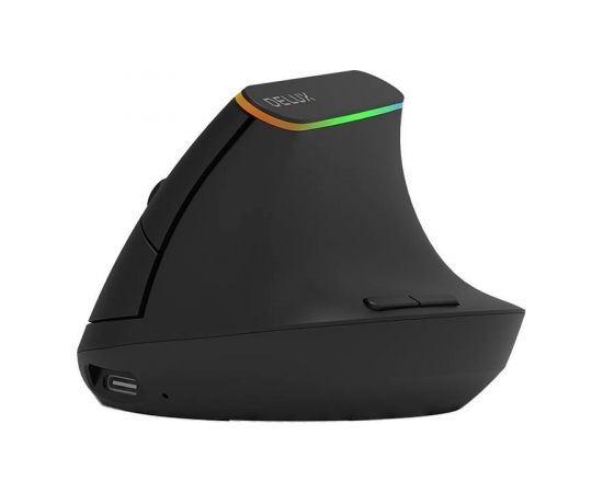 Wireless Vertical Mouse Delux M618DB BT4.0 + 2.4Ghz 4000DPI RGB