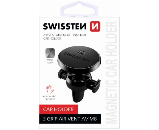 Swissten S-Grip AV-M8 Universāls Auto Stiprinājums Gaisa Restei Melns