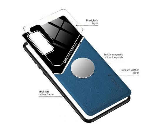 Mocco Lens Leather Back Case Aizmugurējais Ādas Apvalks Priekš Xiaomi Mi 11 Zils