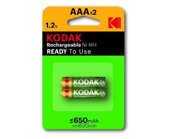 Kodak rechargeable Ni-MH AAA battery 650 mAh (2 pack)