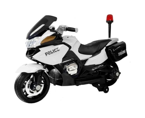 Bērnu elektriskais policijas motocikls HZB118, balts