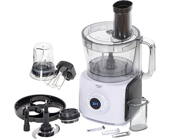 Adler LCD Food Processor 12in1 AD 4224 1000 W, Bowl capacity 3.5 L, Number of speeds 7, White/Black