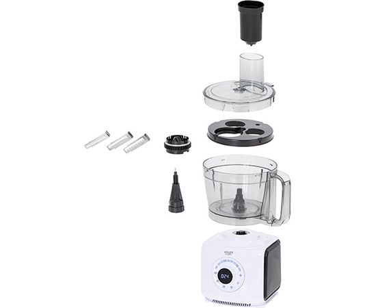 Adler LCD Food Processor 12in1 AD 4224 1000 W, Bowl capacity 3.5 L, Number of speeds 7, White/Black