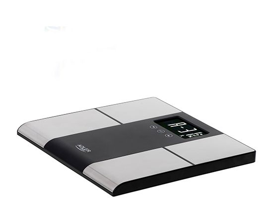 Adler Bathroom scale with analyzer AD 8165	 Maximum weight (capacity) 225 kg, Accuracy 100 g, Body Mass Index (BMI) measuring, Stainless steel/Black