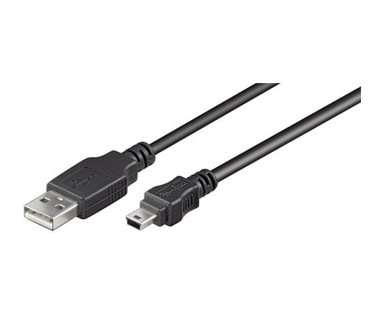 Goobay USB 2.0 Hi-Speed cable 50768 3 m, Black, USB 2.0 mini male (type B, 5-pin), USB 2.0 male (type A)