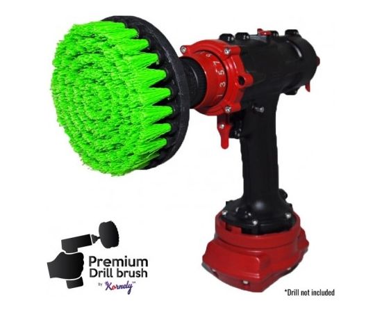 Профессиональная щетка Premium Drill Brush 3шт.- средний, зеленый, 13цм.