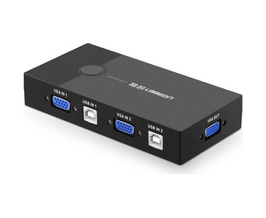 UGREEN 30357 KVM Switch Box 2-port VGA Video Adapter 2 in 1 (black)