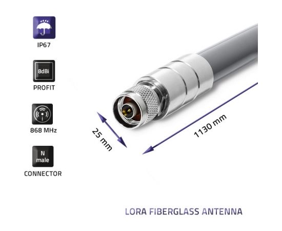 Qoltec 57025 LoRa Antenna | 8 dBi | Outdoor