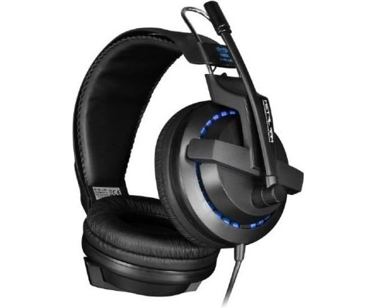 E-Blue Cobra X EHS951 Pro Gaming Spēļu Austiņas ar Mikrofonu / LED Apgaismojumu / 3.5mm / USB / Melnas