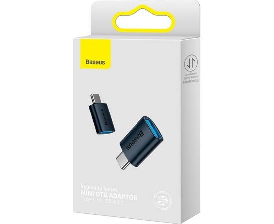 Baseus Ingenuity USB-C to USB-A adapter OTG (blue)