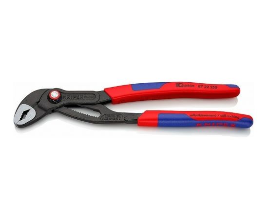 Pārbīdīdāmās stangas ar ātro fiksāciju 2 komponentu rokturi  250mm Cobra Knipex