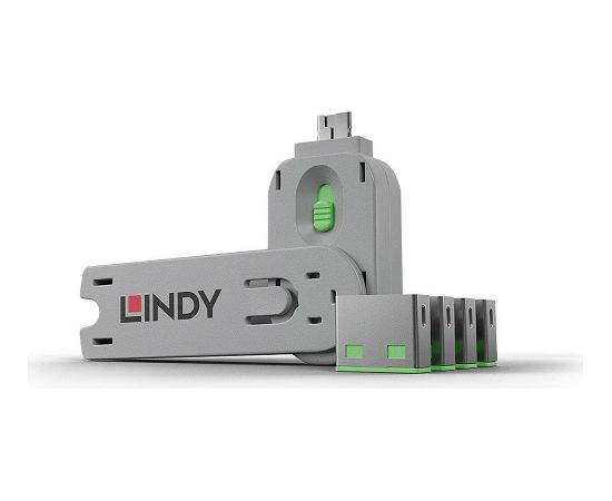 USB PORT BLOCKER 4PACK/GREEN 40451 LINDY