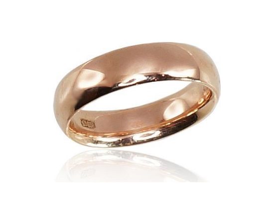 Золотое обручальное кольцо #1100271(Au-R), Красное Золото	585°, Размер: 18, 2.87 гр.
