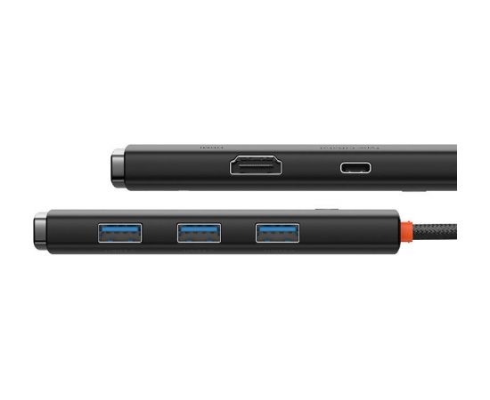 Baseus Lite Series Hub 5w1 USB-C to 3x USB 3.0 + USB-C + HDMI (black)