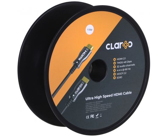 CLAROC HDMI CABLE FIBER OPTIC AOC, 2.1, 8K, 15M