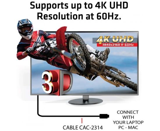 CLUB 3D HDMI 2.0 4K60Hz RedMere cable 15