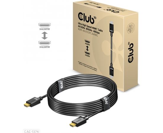 Club 3d CLUB3D Ultra High Speed HDMI™ 4K120Hz, 8K60Hz Cable 48Gbps M/M 4 m/13.12ft 26AWG