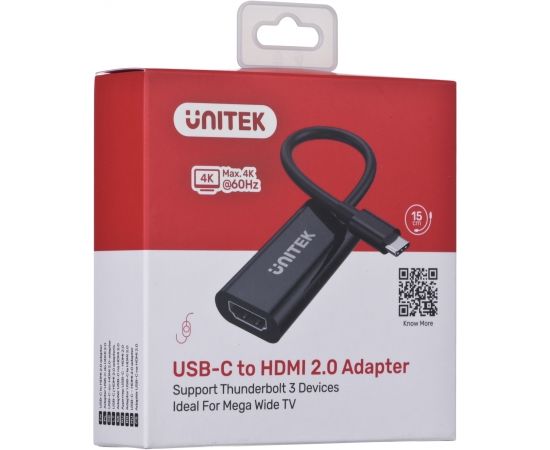 UNITEK ADAPTER USB-C - HDMI 2.0, 4K 60HZ, M/F