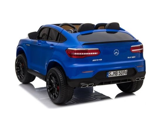 Bērnu divvietīgais elektromobilis "Mercedes GLC 63S", lakots zils