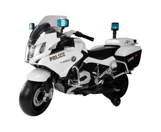 Vienvietīgs elektriskais policijas motocikls BMW R1200, balts