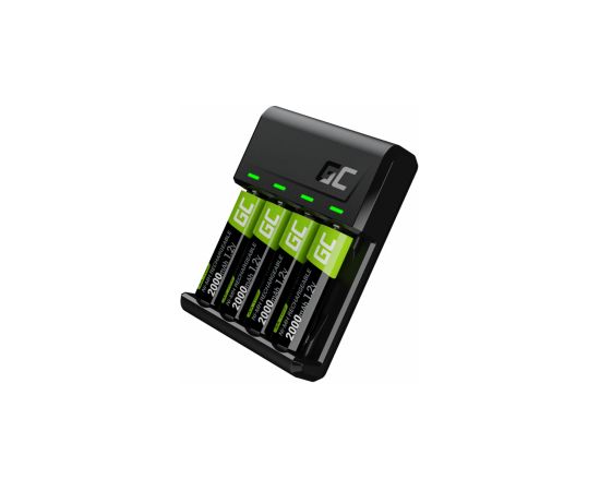 Green Cell GC VitalCharger AA and AAA charger + 4x AA 2000mAh NiMH Batteries