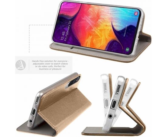 Fusion magnet case grāmatveida maks Samsung A236 Galaxy A23 5G zeltains