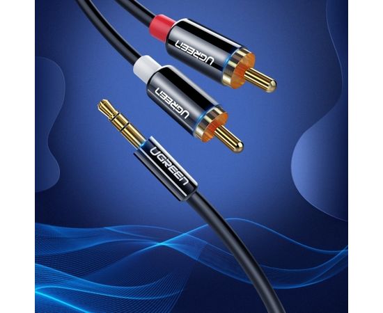 UGREEN AV116 3,5mm Jack to 2RCA (Cinch) Cable 3m (black)