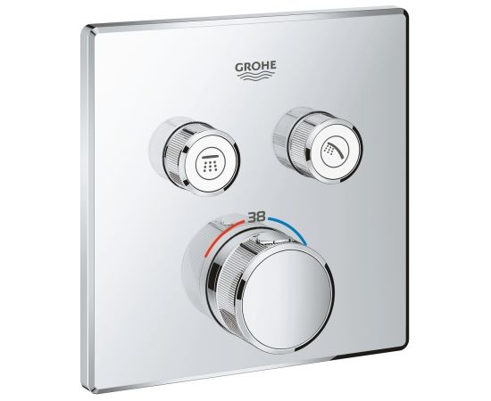 Grohe iebūvējamā dušas termostata SmartControl virsapmetuma daļa, ar 2 izejām, hroms