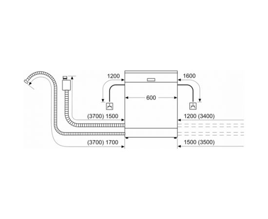 Bosch SMS2ITI11E AquaStop 60cm Grey