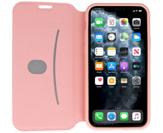 Fusion Lite Book Case Grāmatveida Maks Telefonam Apple iPhone 12 / 12 Pro Gaiši Rozā