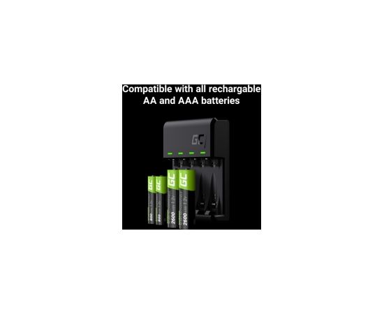 Bateriju lādētājs Green Cell VitalCharger and NiMH Batteries 2x AA 2000mAh 2x AAA 800mAh