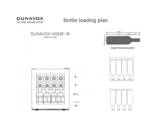 Wine cabinet Dunavox DXFH-16.46