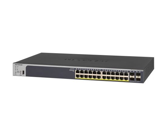 Netgear GS728TPP Managed L2/L3/L4 Gigabit Ethernet (10/100/1000) Black 1U Power over Ethernet (PoE)