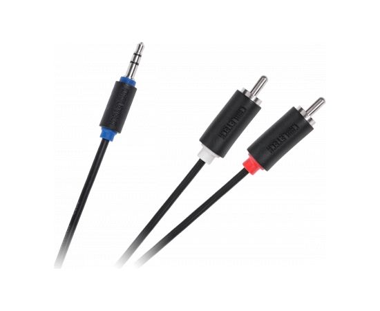 Cabletech Audio Vads 3.5 mm (M) -> 2 x RCA (M) 1.8m Melns