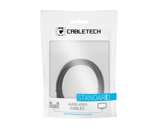 Cabletech Аудио Провод 3.5 mm (M) -> 2 x RCA (M) 1.8m Черный