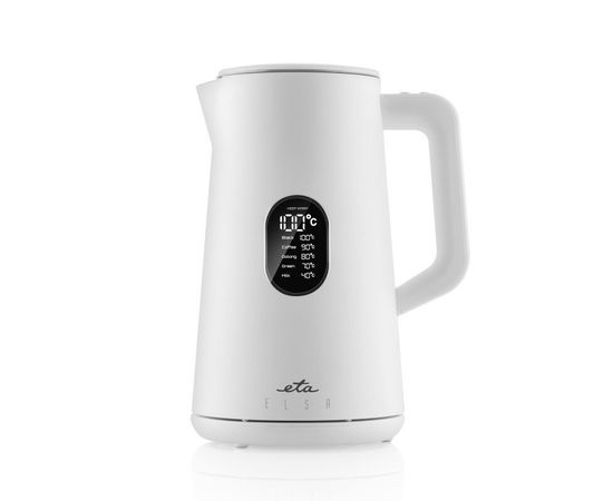 Tējkanna ETA Kettle Elsa ETA559790010 Electric, 1800 W, 1.5 L, Stainless steel, 360° rotational base, White