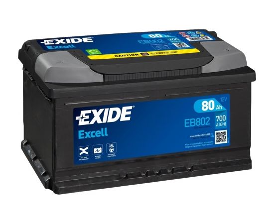 Exide Excell EB802 12V 80Ah 700A 315x175x175 EB802