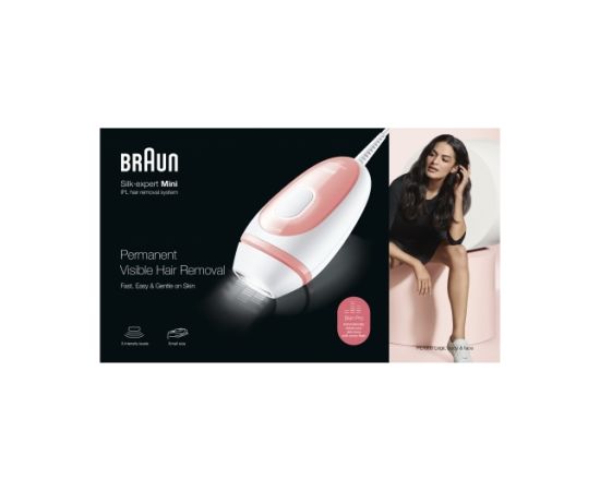 Braun PL1000 Silk-expert Mini IPL White/Pink, Corded Epilator