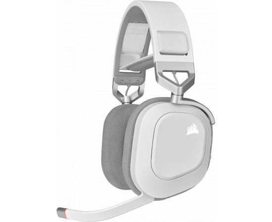 Corsair Gaming Headset HS80 RGB Built-in microphone, White, Over-Ear, Wireless