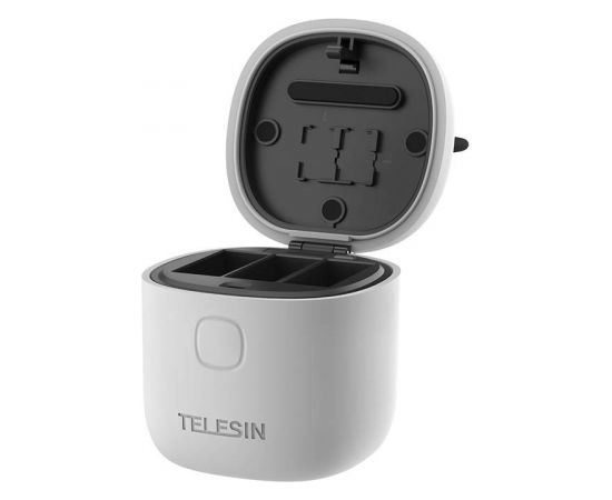 Telesin 3-slot waterproof charger Allin box for GoPro Hero 9 / Hero 10 + 2 batteries (GP-BTR-905-GY-B)