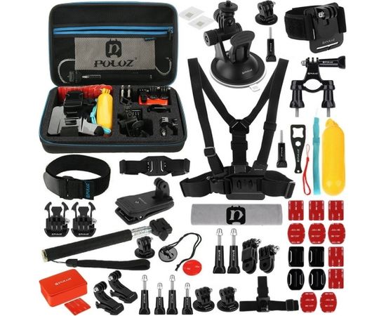 Puluz 53 in 1 Accessories Ultimate Combo Kits for sports cameras PKT09