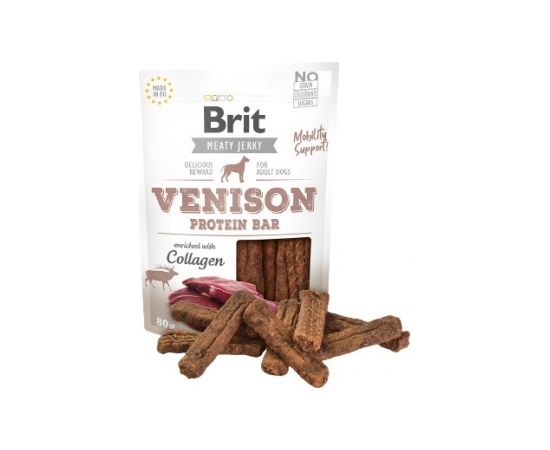 Brit Jerky Venison Protein Bar Venison - dog snack - 80g