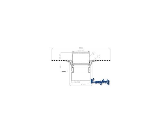 HL jumta noteka vert DN 160 (apsilde+bit+reste)