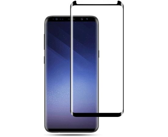 Fusion Full Glue 5D Tempered Glass Aizsargstikls Pilnam Ekrānam Samsung G965 Galaxy S9 Plus Melns